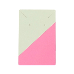 Ярко-Розовый Карточки для демонстрации прямоугольных бумажных сережек, Карточки для демонстрации ювелирных изделий для хранения сережек и ожерелий, ярко-розовый, 9x5.9x0.05 см, отверстие : 1.6 мм