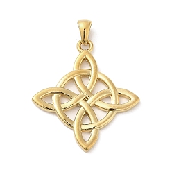 Golden 304 Stainless Steel Pendants, Witches Knot Wiccan Symbol, Golden, 34.5x30.5x2mm, Hole: 6x3.5mm