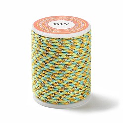 Yellow Green 4-Ply Polycotton Cord, Handmade Macrame Cotton Rope, for String Wall Hangings Plant Hanger, DIY Craft String Knitting, Yellow Green, 1.5mm, about 4.3 yards(4m)/roll