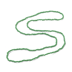 Lime Vert Perles de taille, perles de rocaille en verre de couleur bonbon chaîne de corps extensible, bijoux d'été pour femmes, lime green, 31-1/2~31-7/8 pouce (80~81 cm)
