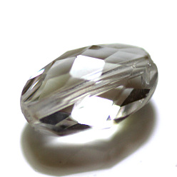 Clair Imitations de perles de cristal autrichien, grade de aaa, facette, ovale, clair, 13x10x7mm, Trou: 0.9~1mm