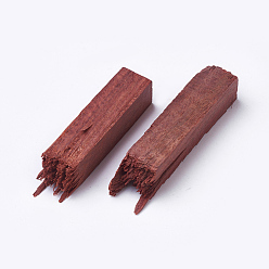 Сэнди Коричневый Незаконченная сломанная кровь сандалового дерева, для diy эпоксидной смолы, подвеска для украшений из смолы, Кольца, ожерелья делает, песчаный коричневый, 40~48x9~10x9~10 мм