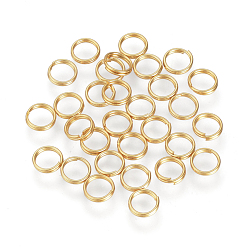 Золотой 304 из нержавеющей стали разрезные кольца, кольца с двойной петлей, золотые, 5x1.4 мм, около 3.6 мм внутренним диаметром