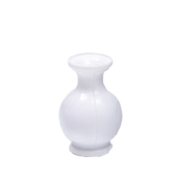 Blanc Accessoires de maison de poupée, modèle de mini vase abs de simulation, blanc, 15x23mm