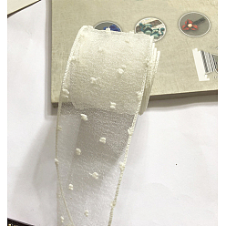 Ivoire Ruban seersucker, pour noeud papillon, coudre des accessoires de barrette à cheveux, blanc crème, 2 pouces (50 mm), environ 27.34 yards (25m)/sac
