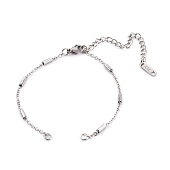 Stainless Steel Color 304 Stainless Steel Cable Chains Bracelets Making, with Lobster Claw Clasps and Jump Rings, Stainless Steel Color, 6-1/4 inch(15.8cm)