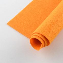 Naranja Oscura Tejido no tejido bordado fieltro de aguja para manualidades bricolaje, plaza, naranja oscuro, 298~300x298~300x1 mm, sobre 50 unidades / bolsa