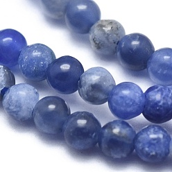 Sodalite Natural Sodalite Beads Strands, Round, 2mm, Hole: 0.5mm, about 195pcs/strand, 15.35 inch(39cm)