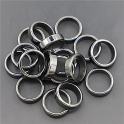 Non-magnetic Hematite Non-Magnetic Synthetic Hematite Plain Band Ring, Inner Diameter: 18mm