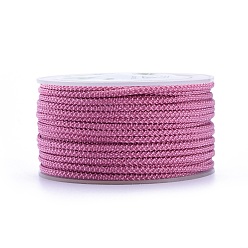 Flamingo Polyester Braided Cord, Flamingo, 2mm, about 16.4 yards(15m)/roll