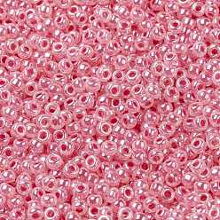 (RR535) Oeillet Rose Ceylan Perles rocailles miyuki rondes, perles de rocaille japonais, (rr 535) oeillet rose œillet, 8/0, 3mm, Trou: 1mm, environ2111~2277 pcs / 50 g