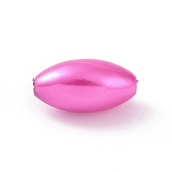 Camélia Perles de nacre en plastique ABS, riz, camélia, 13.5x7.5mm, Trou: 1.6mm, environ1428 pcs / 500 g
