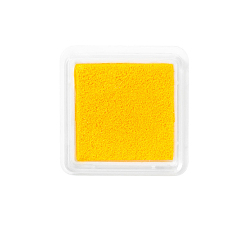 Желтый Пластиковые штампы с чернилами для пальцев, для ребенка поделки из бумаги художественное ремесло, скрапбукинга, квадратный, желтые, 30x30 мм