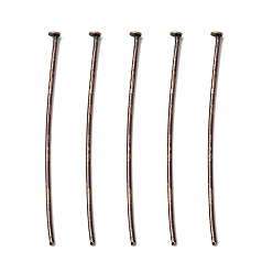Red Copper Iron Flat Head Pins, Cadmium Free & Nickel Free & Lead Free, Red Copper Color, Size: about 4.0cm long, 0.75~0.8mm thick, head: 2mm, about 5290pcs/1000g
