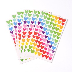 Mixed Color Heart Pattern DIY Cloth Picture Stickers, Mixed Color, 15.4x9.3cm, about 6pcs/bag