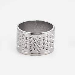 Platine Des anneaux de fer, cosses à coudre, pour la protection des doigts et en augmentant la force, platine, 20x12.5 mm, diamètre intérieur: 18 mm