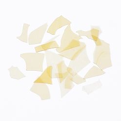 Papaya Látigo Coetes de vidrio de confeti fusible 90, para piezas creativas de bricolaje de vidrio fundido, PapayaWhip, 5.5~62.5x2.5~35x0.1~1.5 mm