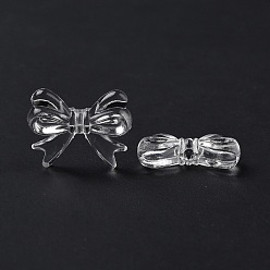 Clair Perles acryliques transparentes, bowknot, clair, 14x18x4.5mm, Trou: 2mm, environ917 pcs / 500 g