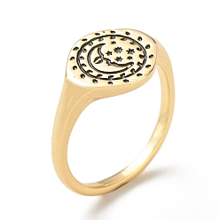 Звезда Латунный перстень для женщин, золотые, звезда картины, 1.5~10.6 мм, размер США 6 3/4 (17.1 мм)