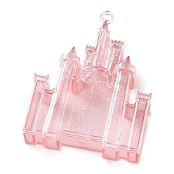Clear Plastic Bead Containers, Candy Treat Gift Box, for Wedding Party Packing Box, Castle, Clear, 12.1x9x3.5cm, Hole: 5mm