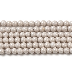 Bronze Brins de perles d'imitation de zircone cubique, ronde, tan, 3mm, Trou: 0.7mm, Environ 114~117 pcs/chapelet, 14.80''~14.96'' (37.6~38 cm)