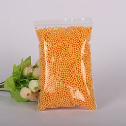 Orange Petites boules de mousse artisanales, ronde, pour la fabrication d'artisanat de vacances de mariage bricolage, remplisseurs de boîtes-cadeaux, orange, 2~4mm, environ 5000 pcs / sachet 