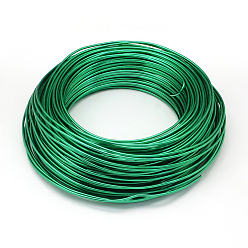 Green Round Aluminum Wire, for Jewelry Making, Green, 7 Gauge, 3.5mm, about 65.61 Feet(20m)/500g