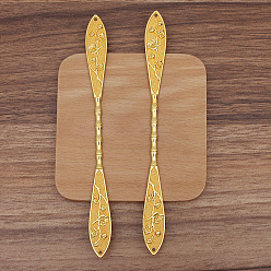 Doré  Résultats de bâtons de cheveux en alliage, les supports d'émail, prunier, or, 165x15mm