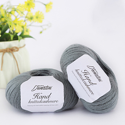 Gray Wool Yarn for Sweater Hat, 4-Strands Wool Threads for Knitting Crochet Supplies, Gray, about 656.17 Yards(600m)/Roll