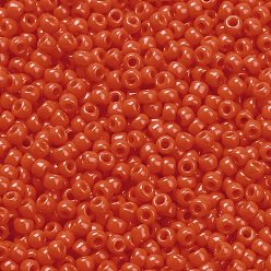 (50) Opaque Sunset Orange Toho perles de rocaille rondes, perles de rocaille japonais, (50) orange coucher de soleil opaque, 11/0, 2.2mm, Trou: 0.8mm, à propos 1110pcs / bouteille, 10 g / bouteille
