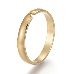 Золотой Регулируемые 201 гладкие кольца из нержавеющей стали, золотые, внутренний диаметр: 16 мм