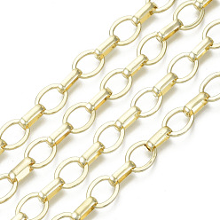 Real 16K Gold Plated Unwelded Iron Box Chains, Cable Chains, with Spool, Real 16K Gold Plated, 13.4x10.3x1.6mm and 11.6x6.3~6.6x3mm, about 32.8 Feet(10m)/roll