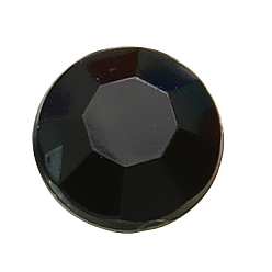 Black Imitation Taiwan Acrylic Rhinestone Cabochons, Flat Back & Faceted, Heart, Black, 12x12x2.5mm, about 500pcs/bag
