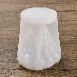Blanc Moule à bougie parfumée en silicone pour arbre de noël, bricolage, ballon rond, blanc, 77x61mm, diamètre intérieur: 51 mm