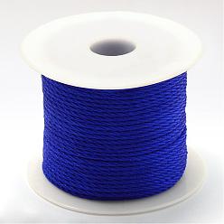 Bleu Fil de nylon tressé, bleu, 2mm, environ 54.68 yards (50m)/rouleau