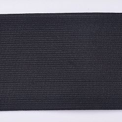 Negro Cordón elástico de goma plana / banda, correas de costura accesorios de costura, negro, 49 mm, sobre 20 m / rollo