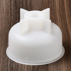 White DIY Vase Silicone Molds, Resin Casting Molds, for UV Resin, Epoxy Resin Craft Making, White, 100x72mm, Inner Diameter: 84mm