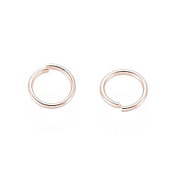 Rose Gold 304 Stainless Steel Open Jump Rings, Rose Gold, 24 Gauge, 4x0.5mm, Inner Diameter: 3mm