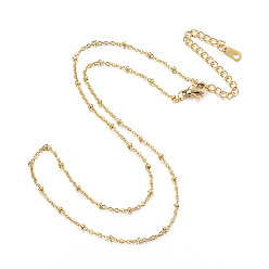 Золотой Вакуумное покрытие 304 ожерелья из нержавеющей стали, кабель ожерелья цепи, без свинца и без кадмия, золотые, 16.14 дюйм (41 см)