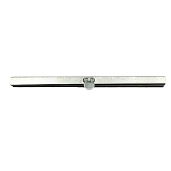 Platino Cierre de tira de borde de barra de marco de billetera de monedero de aleación de zinc, marco de billetera de canal recto, Platino, 19 cm