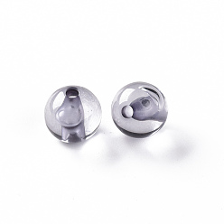 Lavande Perles acryliques transparentes, ronde, lavande, 12x11mm, Trou: 2.5mm, environ566 pcs / 500 g