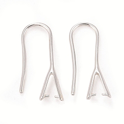 925 Sterling Silver Plated Rack Plating Eco-friendly Brass Earring Hooks, with Ice Pick Pinch Bails, Lead Free & Cadmium Free, 925 Sterling Silver Plated, 21x2.5mm, 24 Gauge, Pin: 0.5mm and 1mm