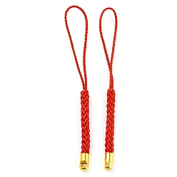Rouge Sangles mobiles en corde polyester, avec accessoires en fer plaqués or , rouge, 7.6~8.1 cm