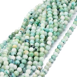 Jaspe Sésame Gradez un brin de perles de jaspe sésame naturel, ronde, 6~6.5mm, Trou: 0.8mm, Environ 66 pcs/chapelet, 15.55 pouce (39.5 cm)