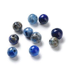 Lapis Lazuli Lapis-lazuli perles naturelles, teint, ronde, 4mm, Trou: 0.6mm