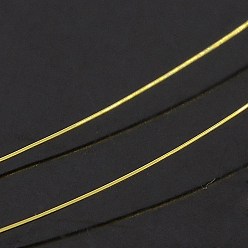 Oro Alambre de joyería de cobre redondo, estilo mezclado, dorado, 0.2~0.8 mm, aproximadamente 9.84~131.23 pies (3~40 m) / rollo