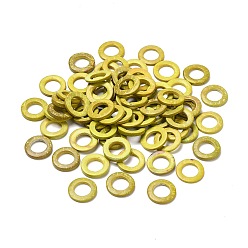 Olive Accessoires de bijoux en bois teints coconut anneaux reliant, olive, 20~23x2~5mm