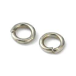 Platinum Iron Jump Rings, Open Jump Rings, Cadmium Free & Lead Free, Jewelry Jump Rings For DIY Jewelry Making, Platinum, 18 Gauge, 5x1mm, Inner Diameter: 3mm, about 8000pcs/1000g