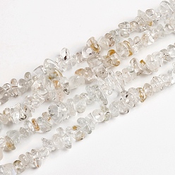 Autres Quartzs Brins de perles de topaze naturelle, 2.5~6x4.5~10.5mm, Trou: 0.8~1mm, environ 33.86 pouces (86 cm)