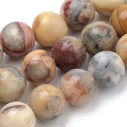 Crazy Agate Natural Crazy Agate Beads Strands, Round, 6mm, Hole: 1mm, about 63~66pcs/strand, 15.5 inch